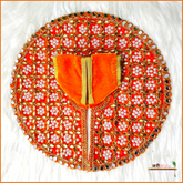 Shaneel Moti Mirror Work Orange Laddu Poshak